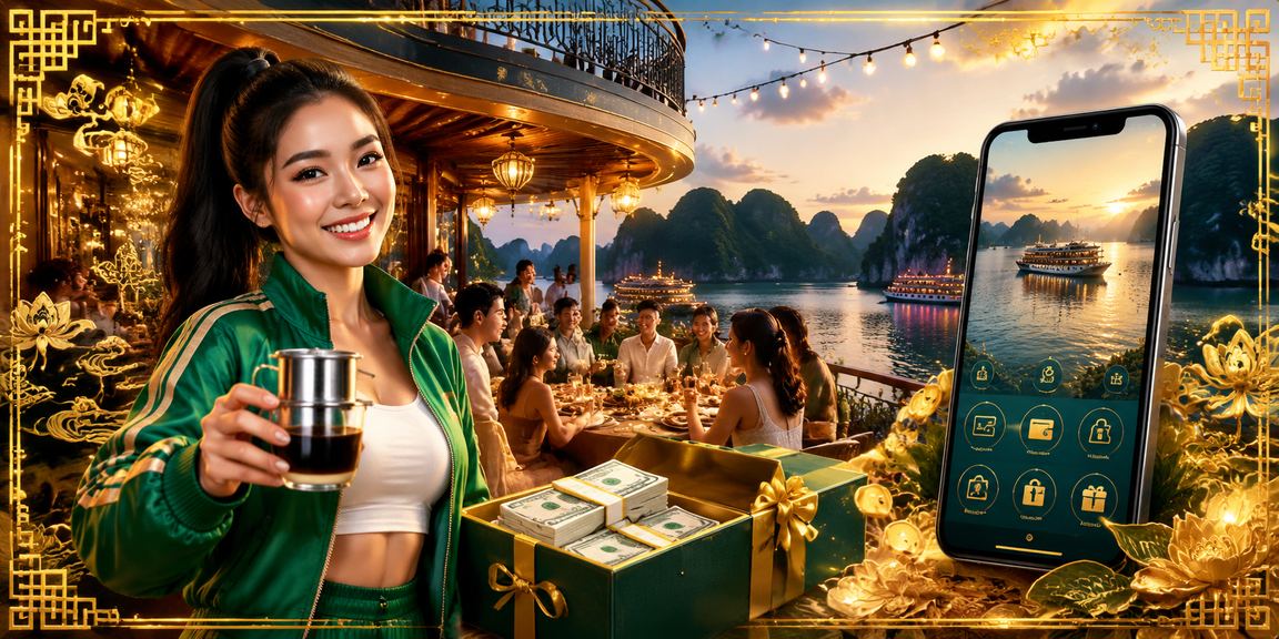 Người dùng trải nghiệm dịch vụ trực tuyến an toàn bên cảnh Vịnh Hạ Long